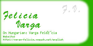 felicia varga business card